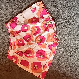 VALERIA GALIPOLI x Shein Floral Print Flap Pocket Patched Shorts